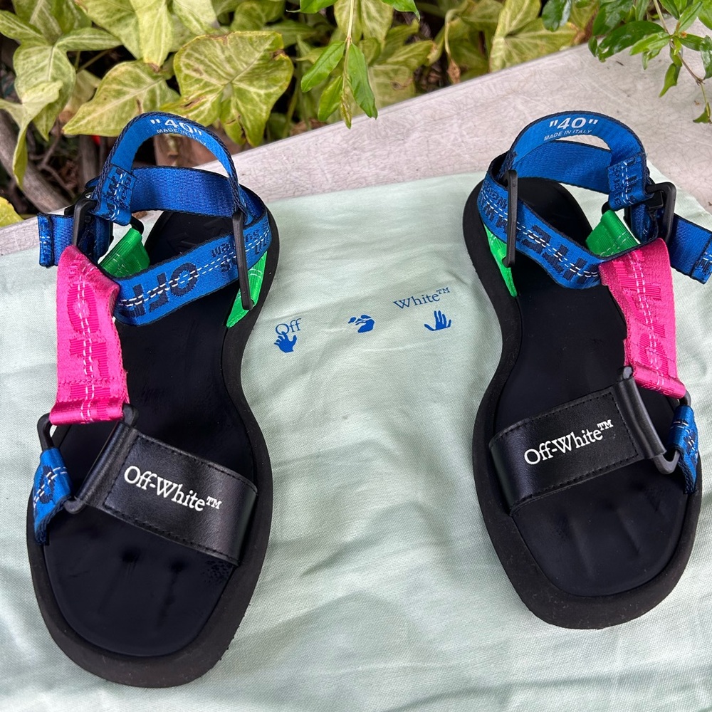 Off-White Multicolor Sandals - image 9